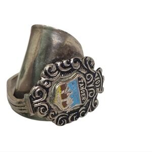 Tanger Morocco Vintage Souvenir Spoon Collectible Saddle Ring